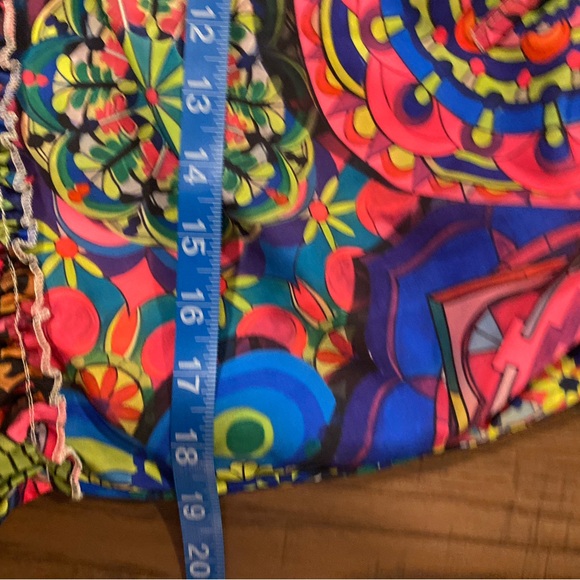 Colorful Bohemian Maxi Skirt, Statement Piece, Music Festival, Elastic Waist - Picture 7 of 8